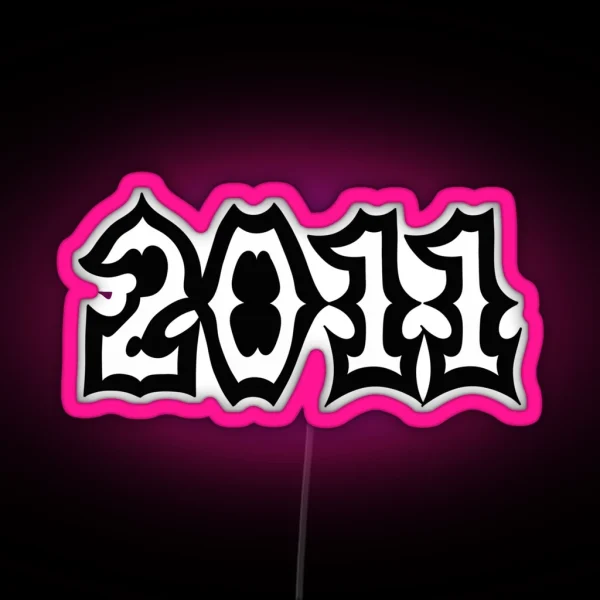 Year 2011 RGB Neon Sign