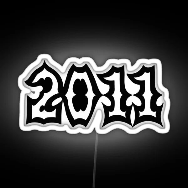 Year 2011 RGB Neon Sign