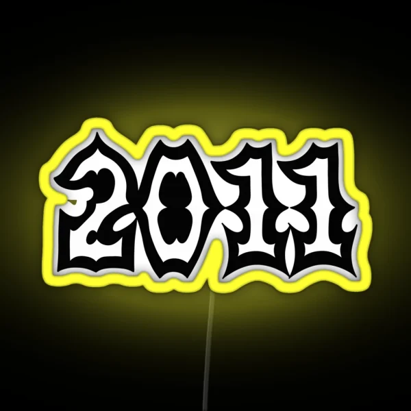Year 2011 RGB Neon Sign