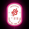Authentic year of the snake zodiac symbol neon decorative light.