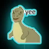 Neon Dinosaur Mayhem Version 1 RGB Lighted Wall Art Sign