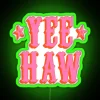 Western-themed Yee Haw LED Neon Sign with Color-Changing RGB Lighting