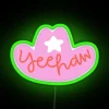 Vibrant Western-themed Yeehaw Neon Sign with Color-Changing RGB Lights