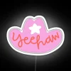 Vibrant customizable LED neon signs with colorful RGB lighting effects.