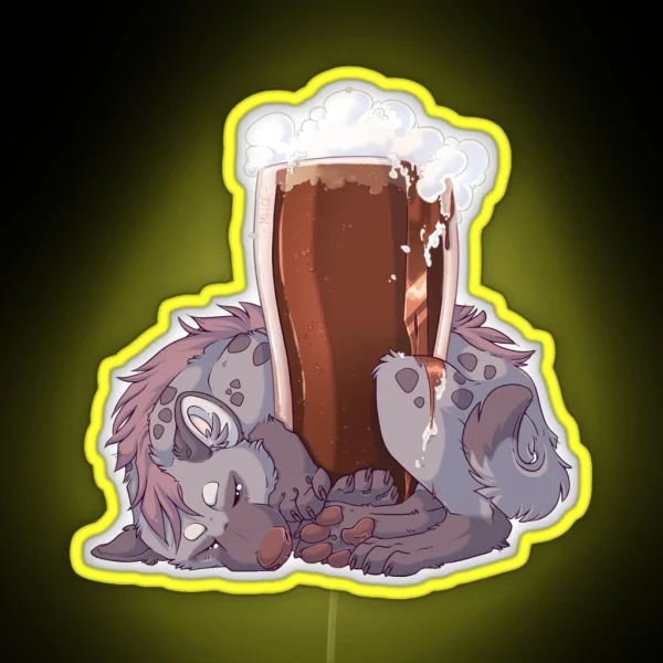 Yeen Beer Brown Pint RGB Neon Sign