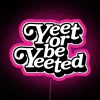 Vibrant RGB LED Art Display with Customizable Yeet Neon Sign Options