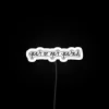 Add some extraterrestrial flair with this glowing 'Yeet' sign