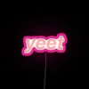 Eye-catching Yeet RGB Neon Sign for Retro Gaming Enthusiasts' Bedrooms