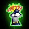 Vibrant RGB Neon Sign Creates Fun YEET Sound Effect Atmosphere Home