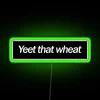 Eye-catching RGB neon wheat-themed decor sign with vibrant glowing design.