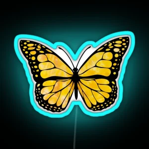 Yellow Butterfly Aesthetic RGB Neon Sign