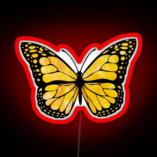 Yellow Butterfly Aesthetic RGB Neon Sign