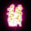 Vibrant Yellow Cosmos Flower Design RGB Neon LED Sign Light Artwork