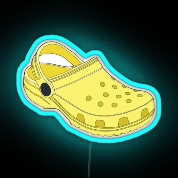 Yellow Croc RGB Neon Sign