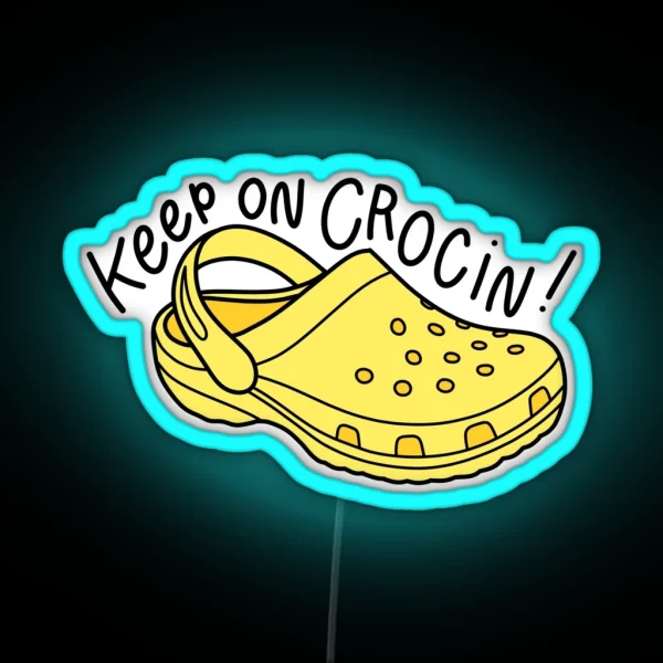 Yellow Croc RGB Neon Sign