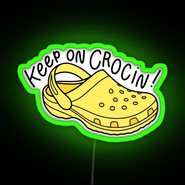 Yellow Croc RGB Neon Sign