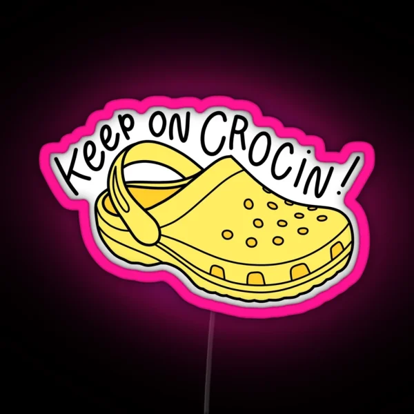 Yellow Croc RGB Neon Sign