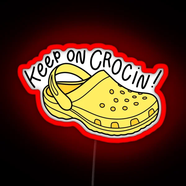 Yellow Croc RGB Neon Sign
