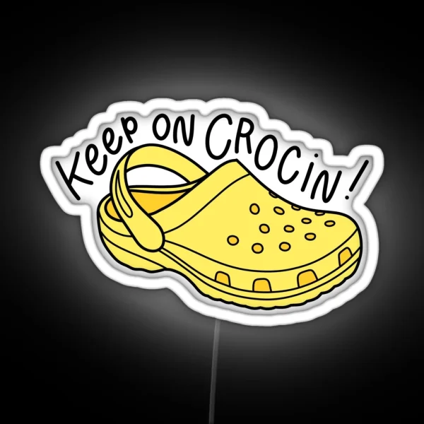 Yellow Croc RGB Neon Sign