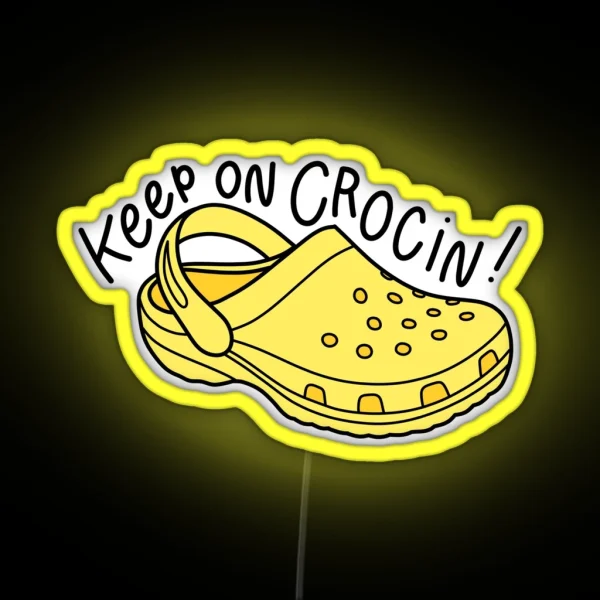 Yellow Croc RGB Neon Sign