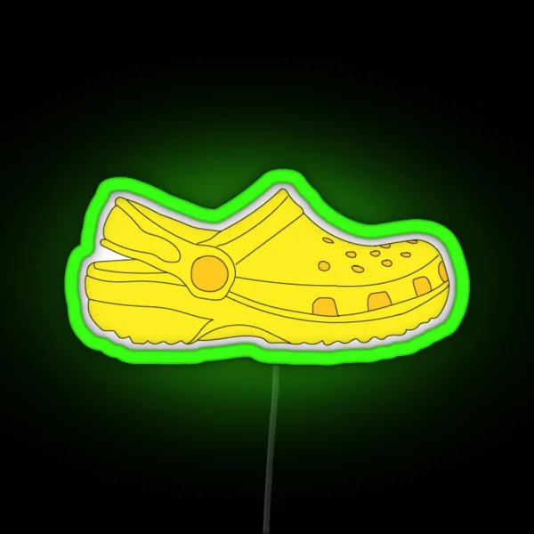 Yellow Croc RGB Neon Sign