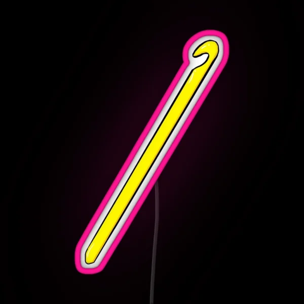 Yellow Crochet Hook RGB Neon Sign