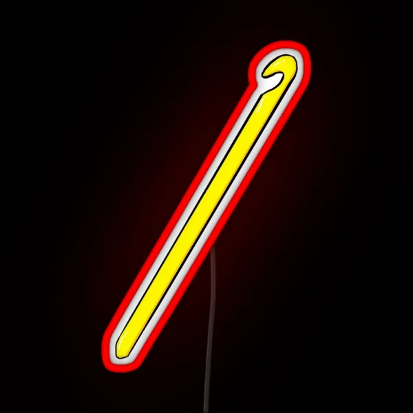 Yellow Crochet Hook RGB Neon Sign