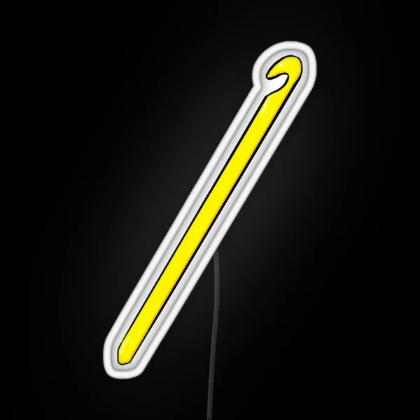 Yellow Crochet Hook RGB Neon Sign