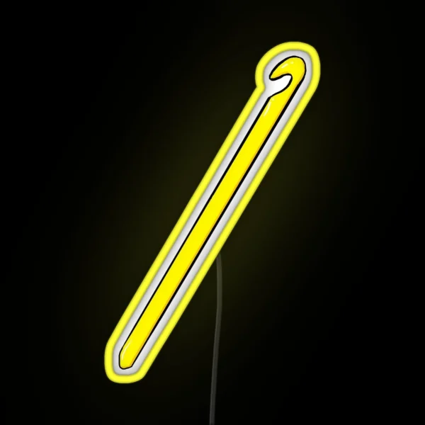 Yellow Crochet Hook RGB Neon Sign