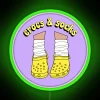 Neon Yellow Crocs and Socks Home Decor LED Sign Accent