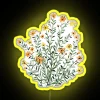 Vibrant Yellow Floral Sunflower Design LED Neon Sign for Home Decor