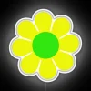 Vibrant Full Color RGB LED Hippy Flower Wall Decor Sign