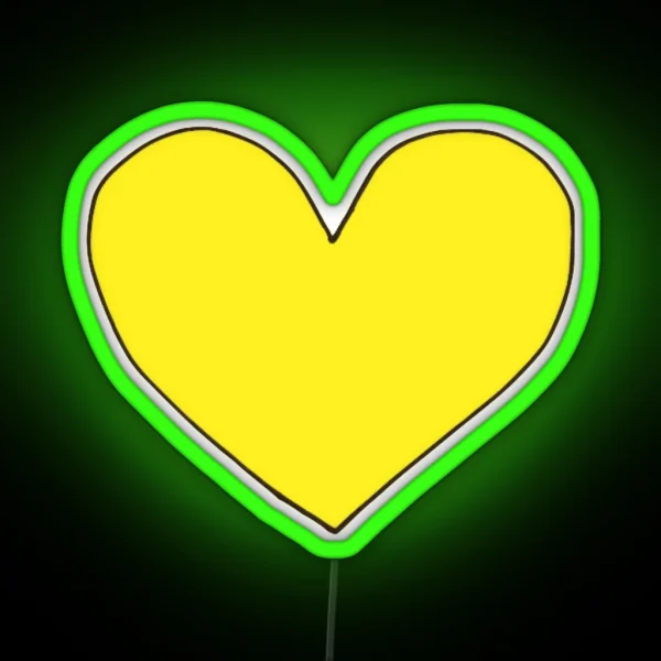 Yellow Heart RGB Neon Sign