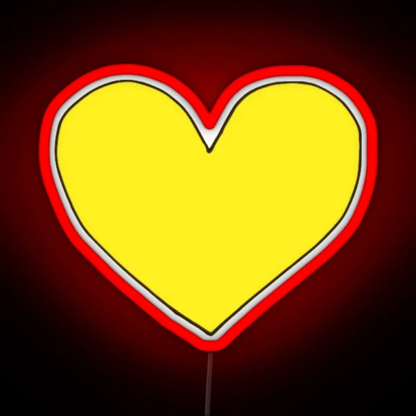 Yellow Heart RGB Neon Sign