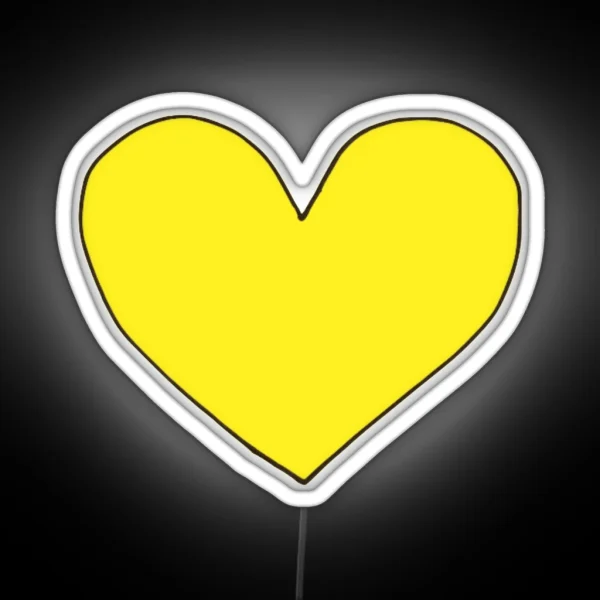Yellow Heart RGB Neon Sign