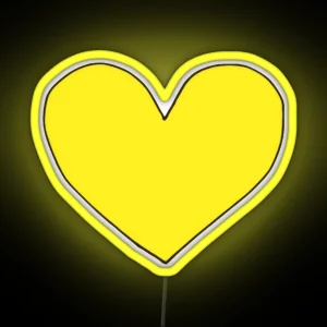 Yellow Heart RGB Neon Sign