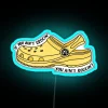 Electric yellow neon sign with bold, eye-catching party rock music vibes