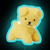 Eye-catching Neon Sign with Bright Yellow Puppy Stuffie Design Illuminated Accents