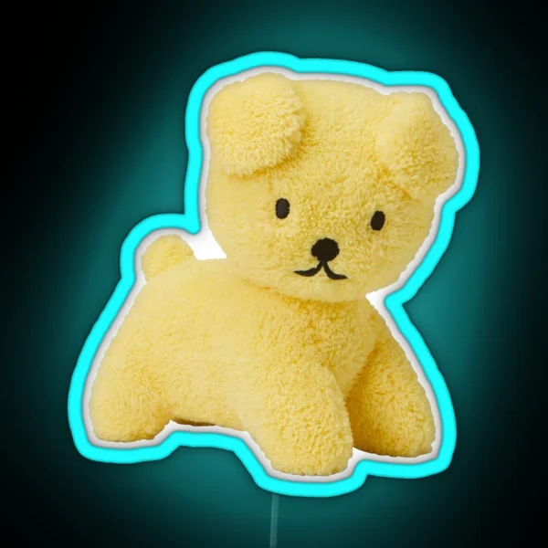 Yellow Puppy Stuffie RGB Neon Sign