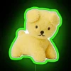 Vibrant Yellow Neon Puppy Stuffie Plush Toy Decorative Room Accent Sign
