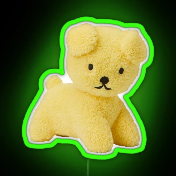 Yellow Puppy Stuffie RGB Neon Sign