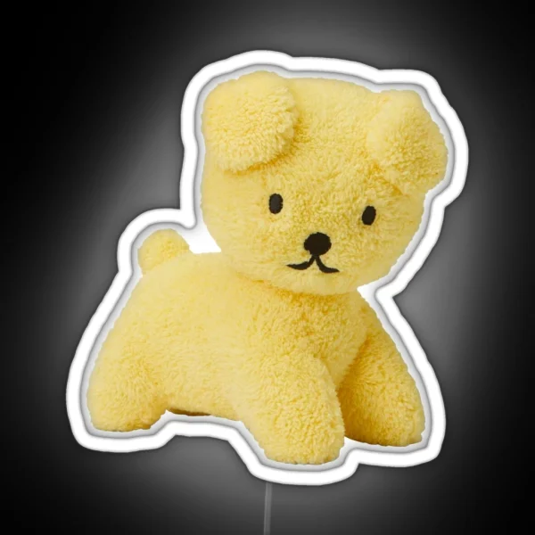 Yellow Puppy Stuffie RGB Neon Sign