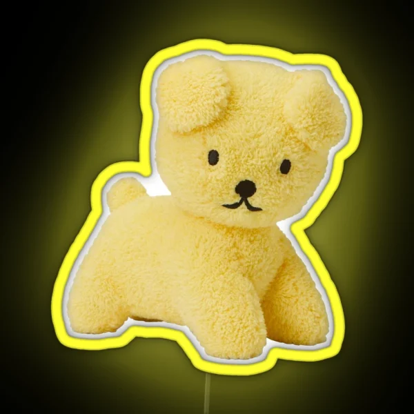 Yellow Puppy Stuffie RGB Neon Sign