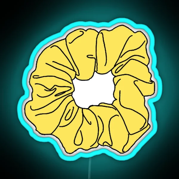 Yellow Scrunchie Led RGB Neon Sign
