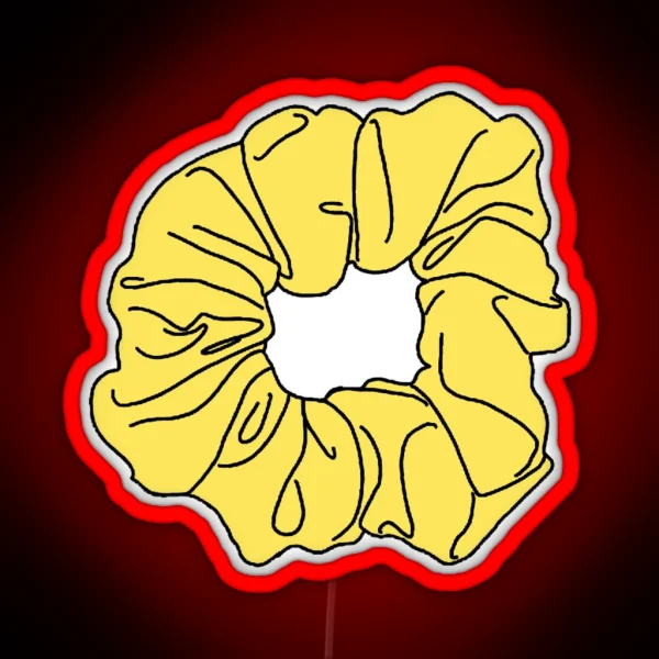 Yellow Scrunchie Led RGB Neon Sign