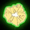 Vibrant Yellow Neon Scrunchie Illuminates Your Home Decor with Bold Accent