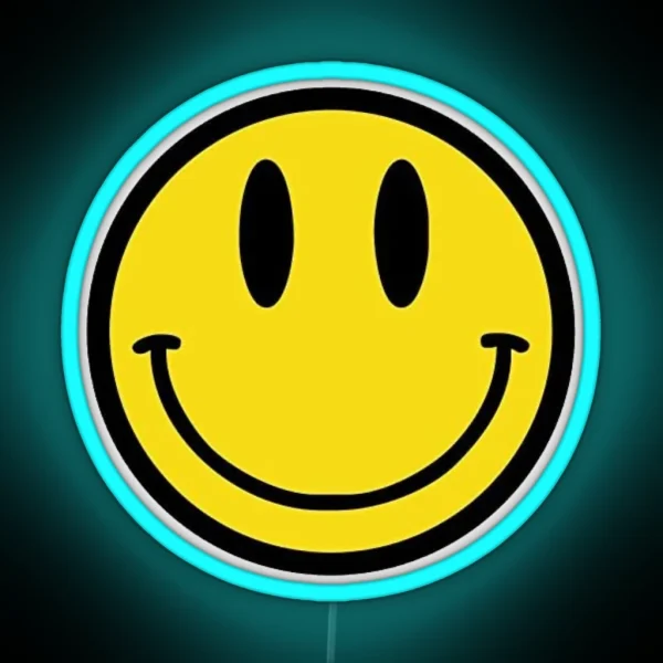 Yellow Smiley Face Led RGB Neon Sign