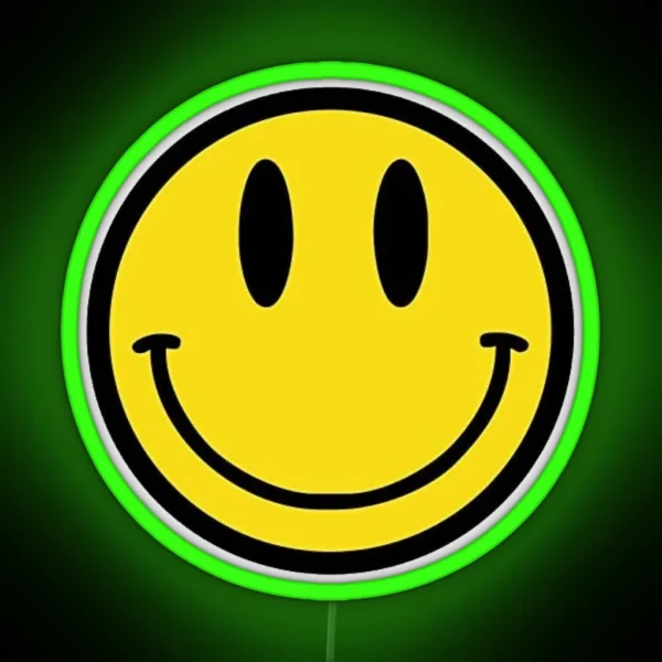 Yellow Smiley Face Led RGB Neon Sign