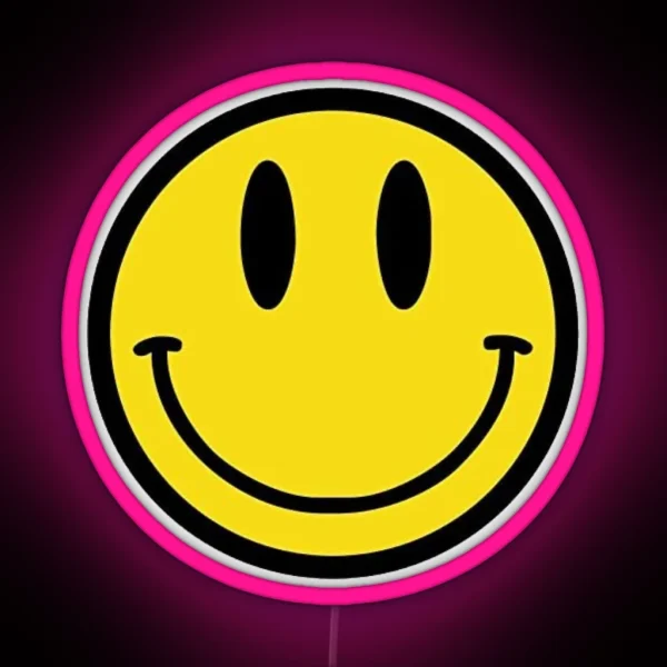 Yellow Smiley Face Led RGB Neon Sign