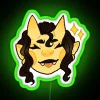 Vibrant Yellow Tiefling Inspired RGB Neon Sign Home Decor Accent